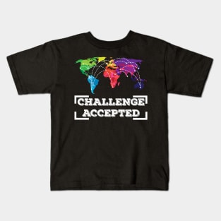 TRAVELING: Challenge Accepted Kids T-Shirt